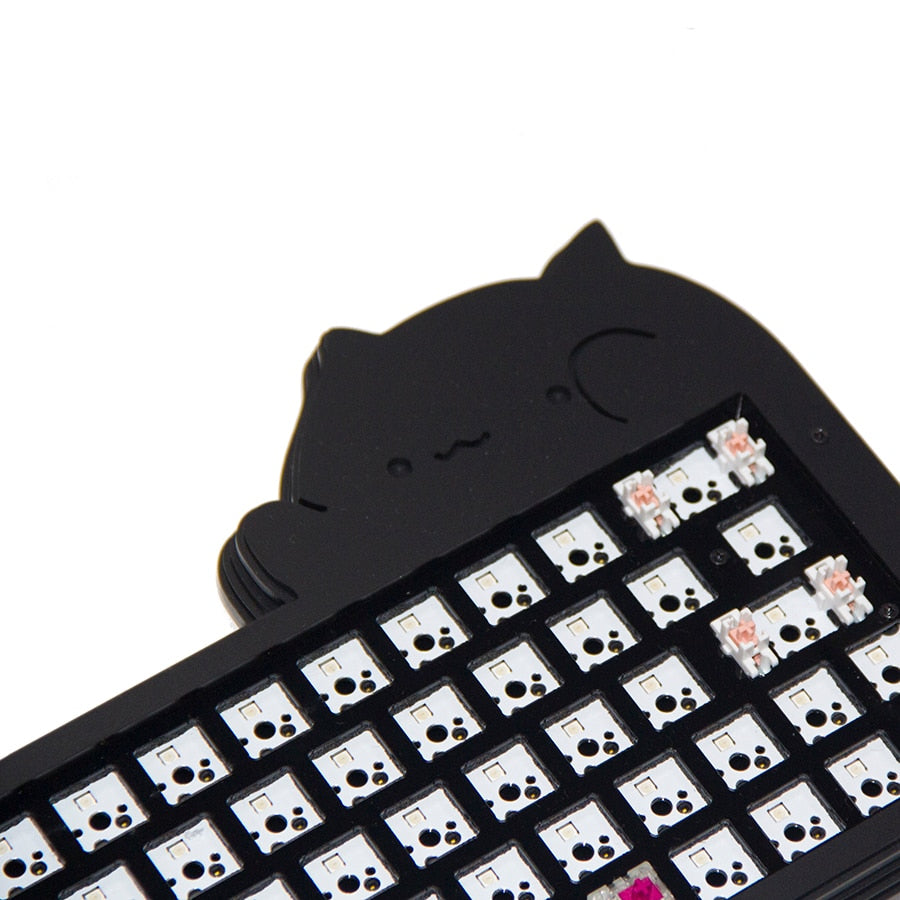 Cute Cat Black 64-Key RGB DIY Keyboard Kit