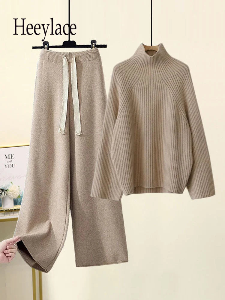 Cozy Knitted Suit Autumn Winter Warmth