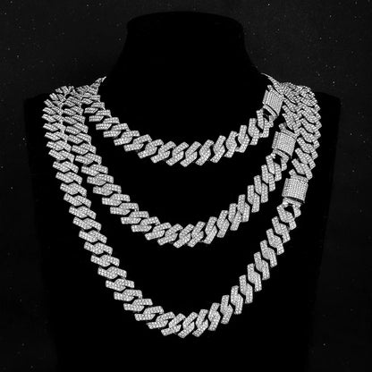 Hip Hop Bling Set Miami Cuban Link Chain