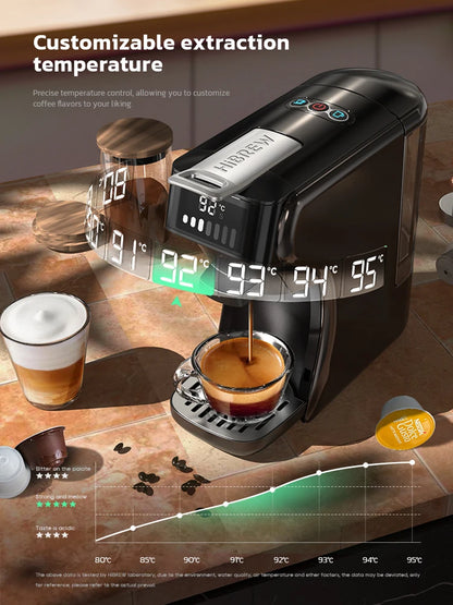 6-in-1 Kapsel-Kaffeemaschine Espresso Cappuccino Maker