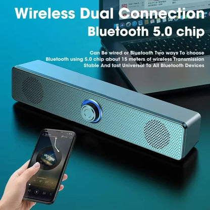 4D Bluetooth 5.0 Soundbar with Subwoofer