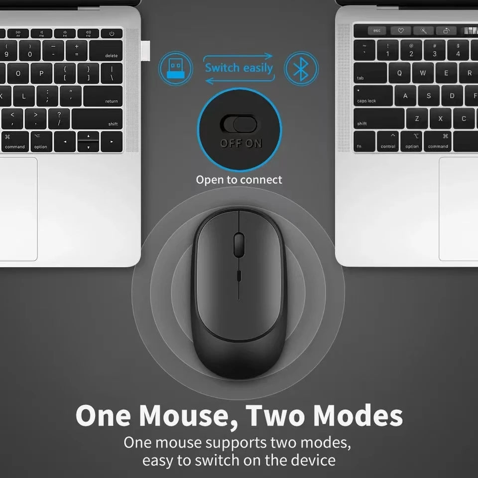 Souris sans fil double mode rechargeable pour divers appareils