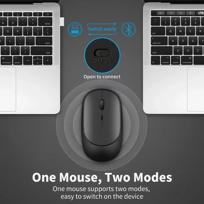 Souris sans fil double mode rechargeable pour divers appareils