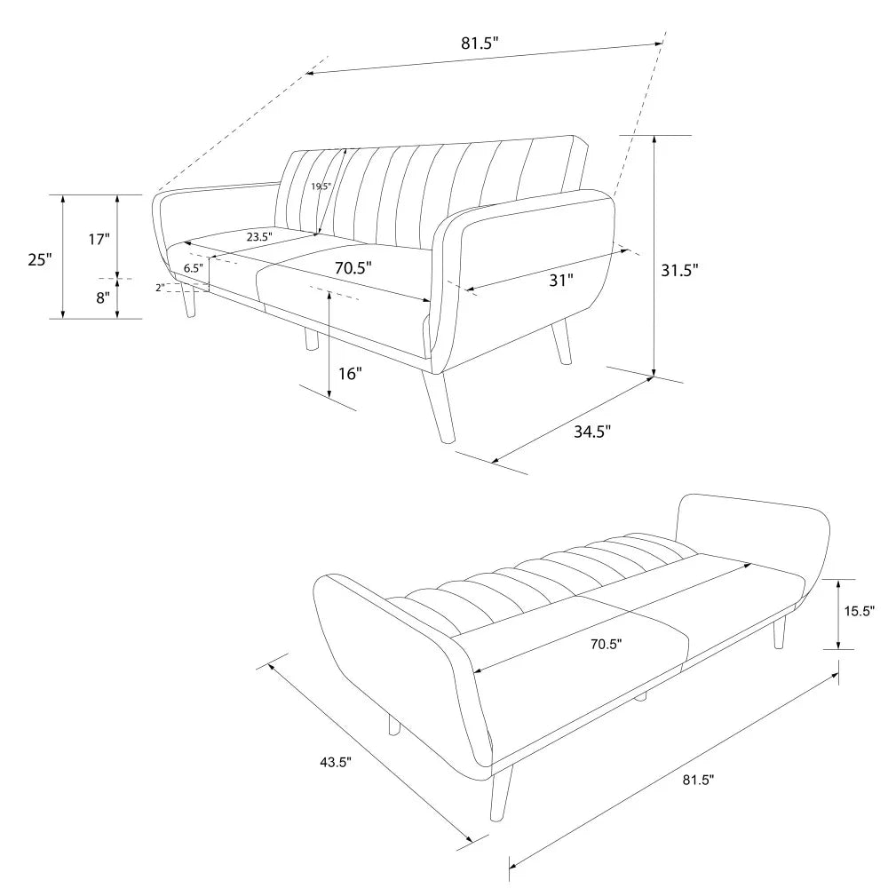 Futon Sofa Bed and Couch Sleeper