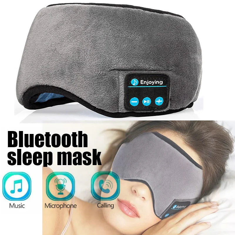 Bluetooth Sleep Headphones Eye Mask - Soft, Comfortable Wireless Music Headband