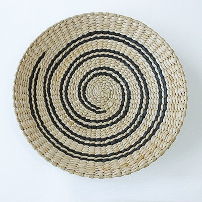 Elegant Rattan Grass Weaving Straw Plate for Stylish Home Decor