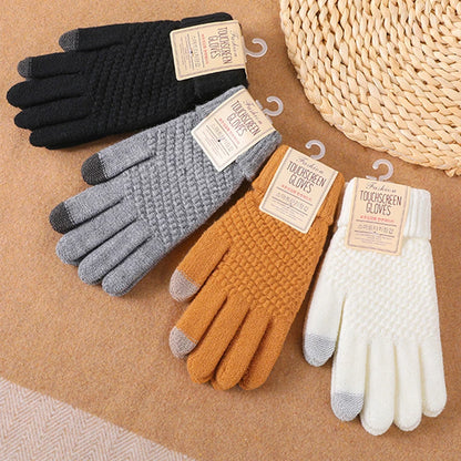 Winter Warm Knit Gloves – Touchscreen Compatible
