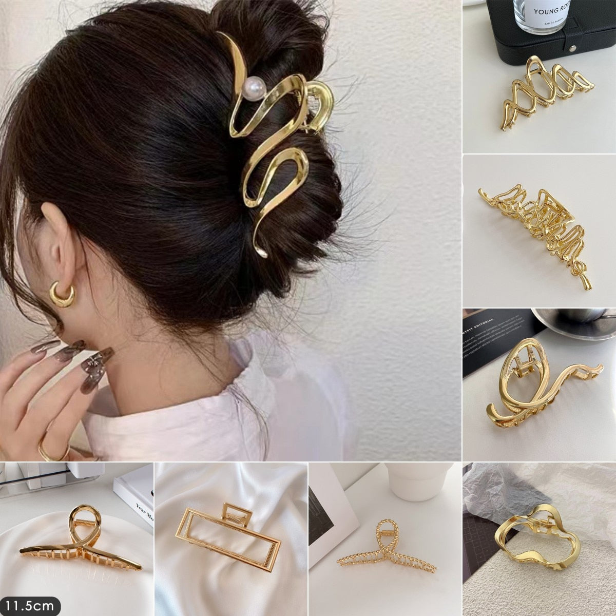 Chic Geometric Metal Hair Claw