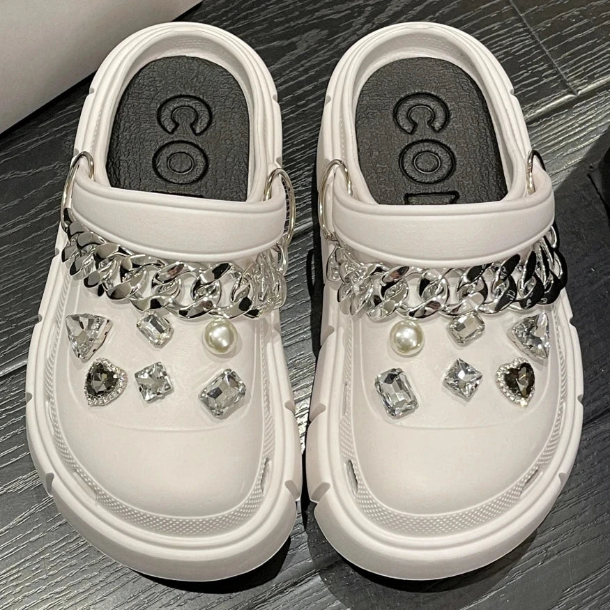 Summer tooling platform sandals cave slippers