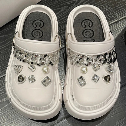 Summer tooling platform sandals cave slippers