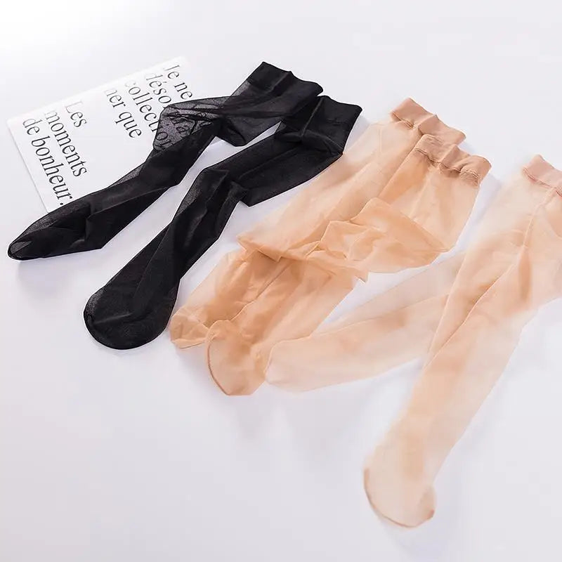 5 Pairs Ultra-Thin Nylon Transparent Knee Socks