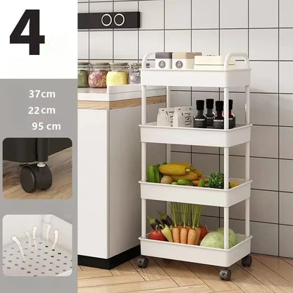 Multi-Layer Kitchen Floor Bedroom Trolley Rack