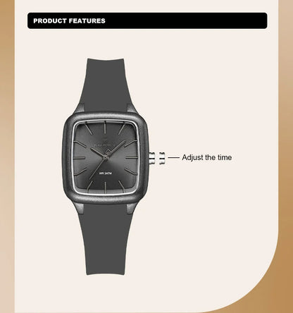 Montre à quartz chic en silicone pour femme