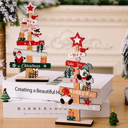Weihnachtsmann-Desktop-Ornament aus Holz für die Weihnachtsdekoration