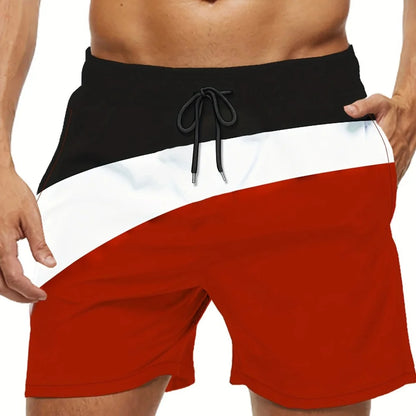 Unisex 3D Print Quick Dry Drawstring Beach Shorts