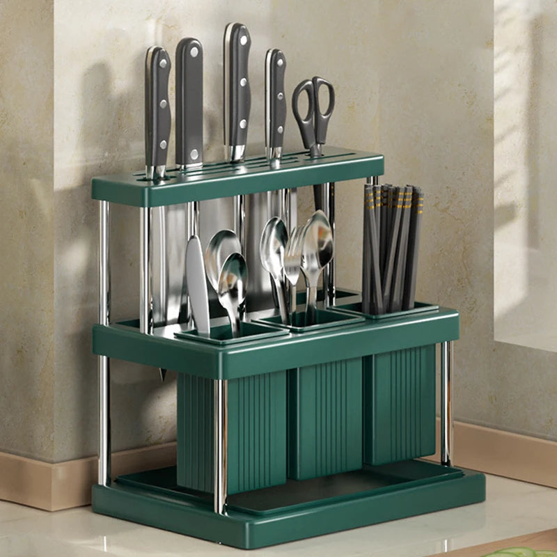 Multifunctional Kitchen Storage Rack with Integrated Box