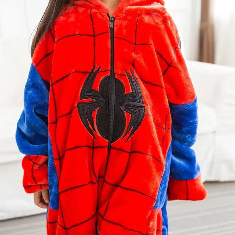 Kids Spider Red Pajamas - Flannel Cosplay