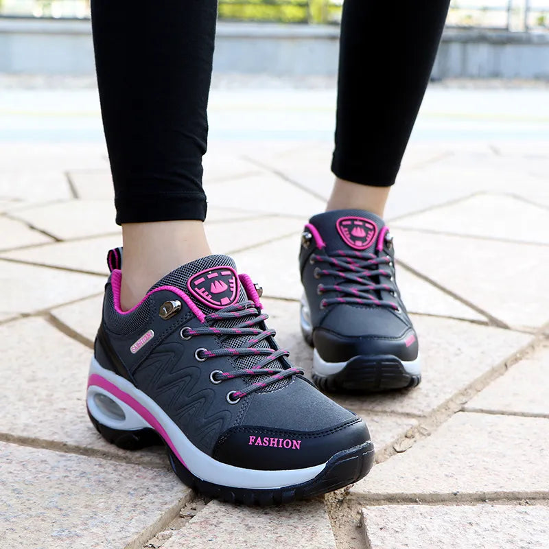 Platform Casual Sneakers Wedges Chunky Hiking Woman Sports Shoes