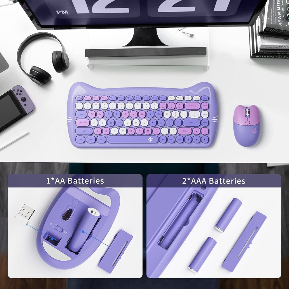 Clavier et souris sans fil Mofii Cat Design