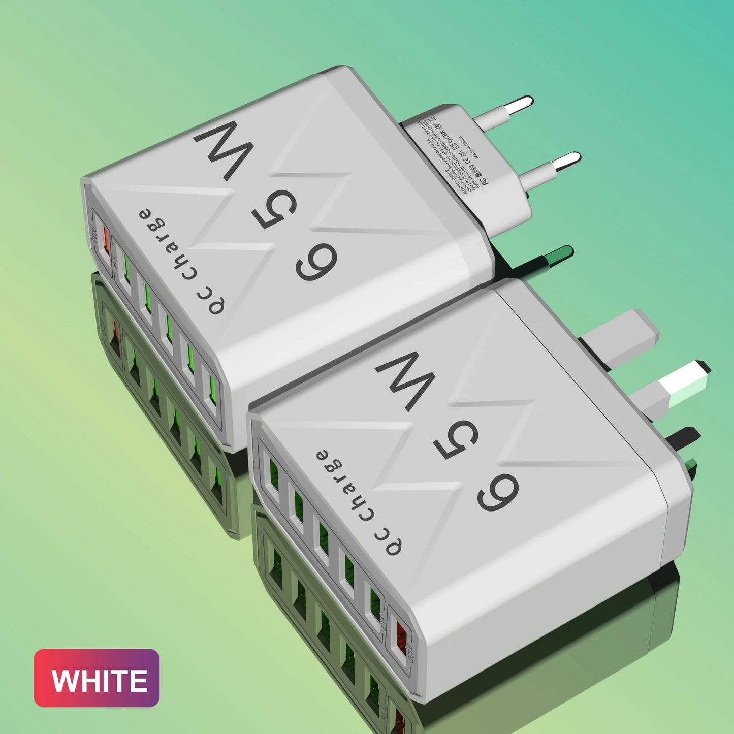 6-Port USB  Fast Charge for All Your Devices