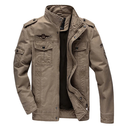 Veste militaire décontractée pour hommes – Manteau cargo Air Force grande taille M-6XL