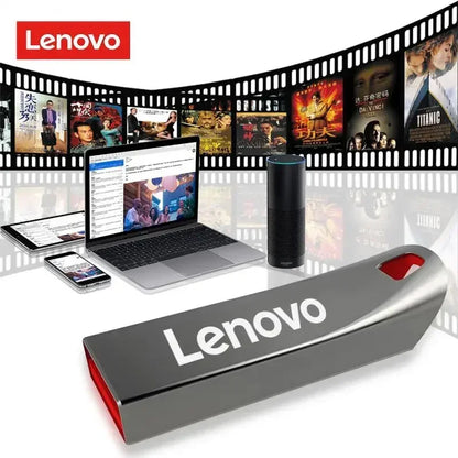 Lenovo 3.0 Metal Flash Drive - 512GB to 2TB, Waterproof with Type-C Adapter