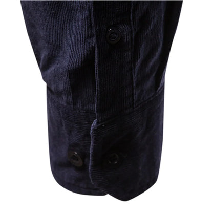 Men's Slim Fit Solid Color Business Casual Cotton Shirt