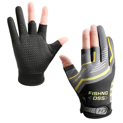 Men's Summer Fishing & Cycling Gloves – Three-Finger Cut