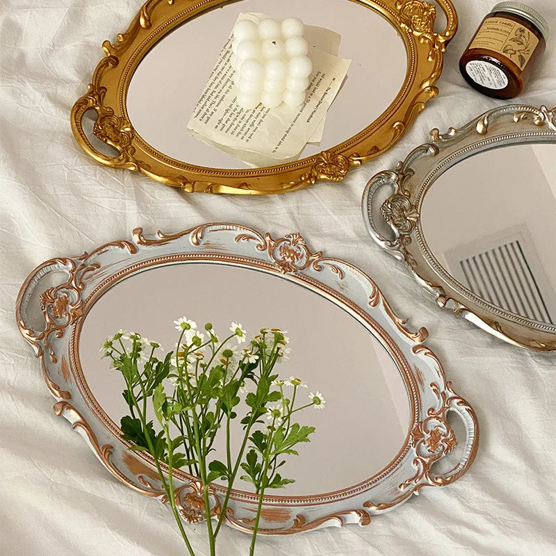 Retro Plastic Mirror Tray