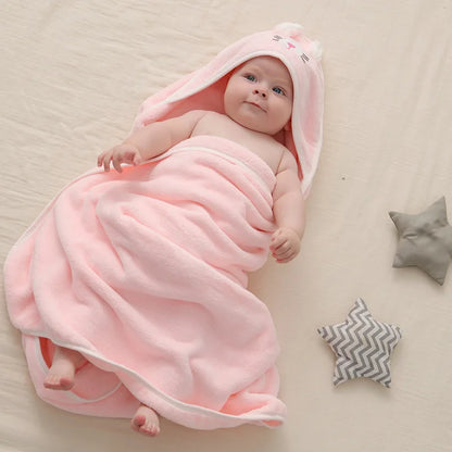 Soft Hooded Baby Towel - Warm Swaddle for Infants
