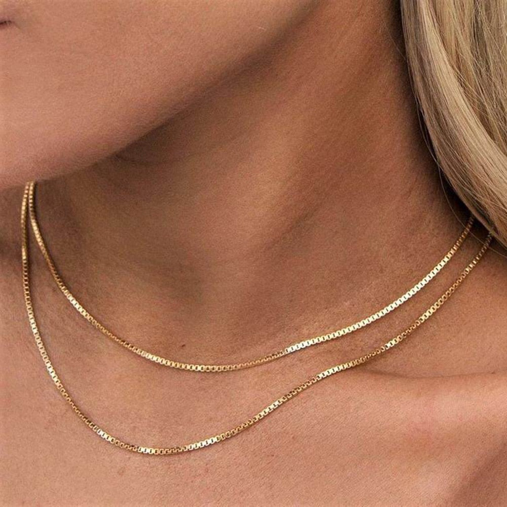 Gold Plated Delicate Box Chain