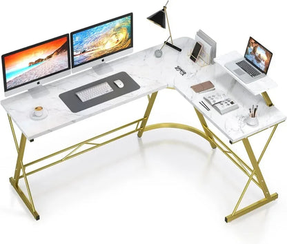 L-förmiger Home-Office-Schreibtisch mit Stauraum