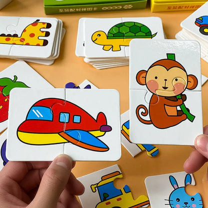 32-Piece Toddler Matching Cards - Montessori Animal Puzzle