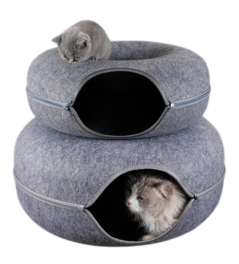 Interactive Cat Tunnel Bed - Kitty's Playful Paradise