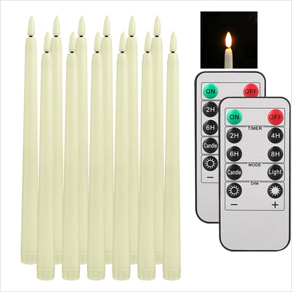 Lot de 4/1 bougies LED sans flamme longues – alimentées par batterie