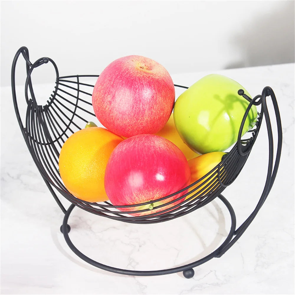 Iron Art Fruit Basket Stand