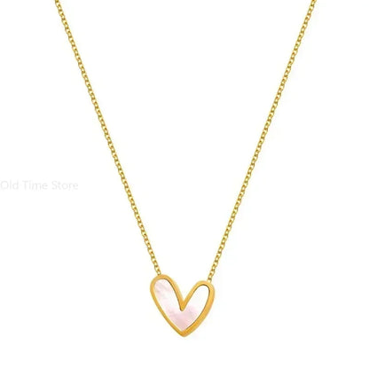 Minimalist Gold-Plated Heart Shell Necklace