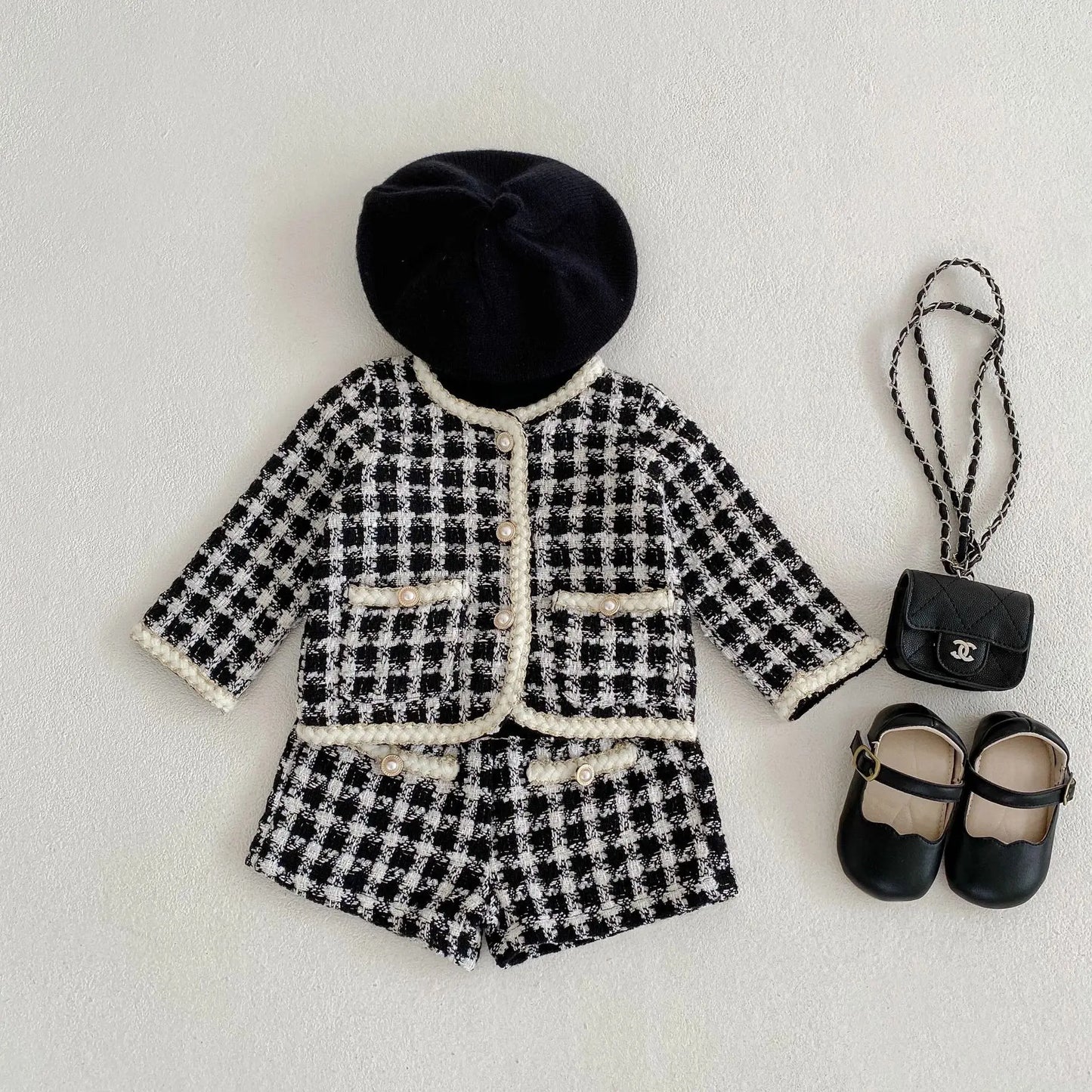 Baby Girl's Clothes Spring Plaid Long Sleeve