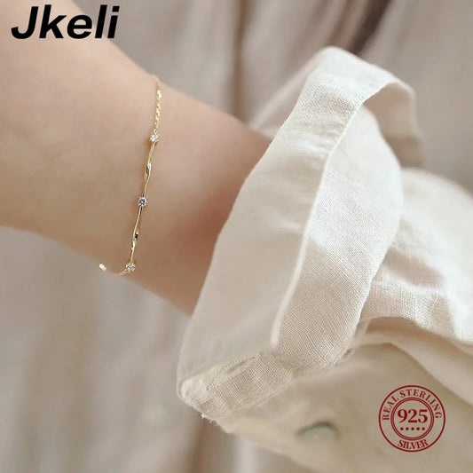 Damen 18 Karat Gold Feines Kettenarmband