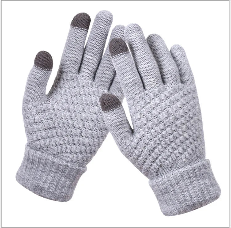 Winter Warm Knit Gloves – Touchscreen Compatible