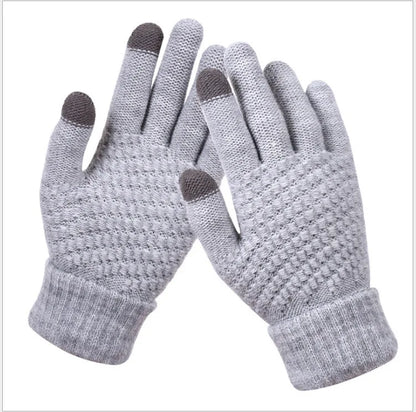 Winter Warm Knit Gloves – Touchscreen Compatible
