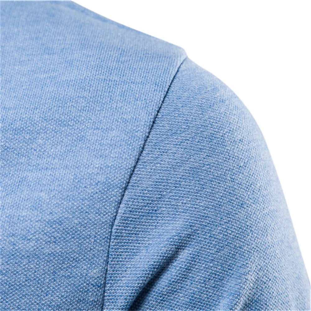 Men's Short Sleeve Solid Color Cotton Polo Shirt