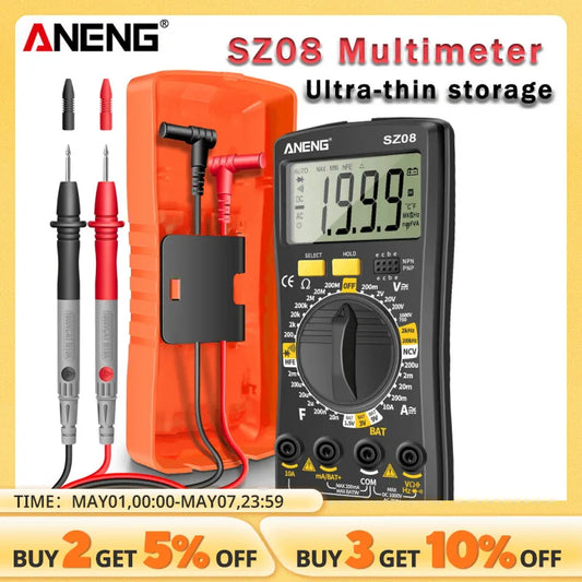 Digital Ultra-thin Multimeter - Auto Voltmeter AC DC Resistance