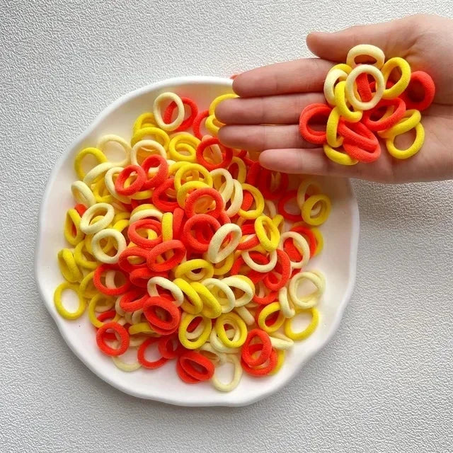 20/50 Stück elastische Haarbänder für Kinder – buntes Haargummi. 