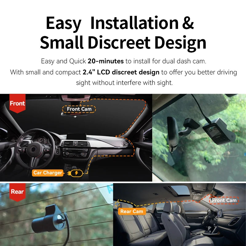 Z50 4K Dual Dash Cam with WiFi - GPS -  ADAS & Rear Camera Support