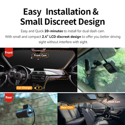 Z50 4K Dual Dash Cam with WiFi - GPS -  ADAS & Rear Camera Support