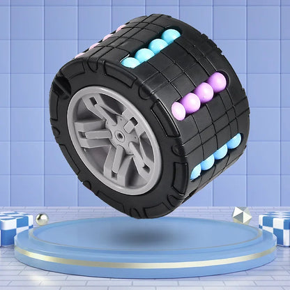 3D-Zylinderwürfel-Spielzeug - Rotierendes Schiebe-Puzzlespiel 