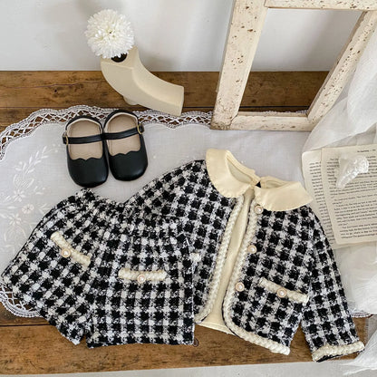 Baby Girl's Clothes Spring Plaid Long Sleeve