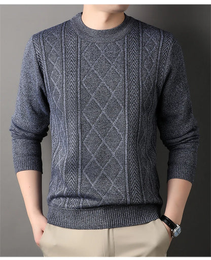 Versatile Men's Knit Pullover Sweater