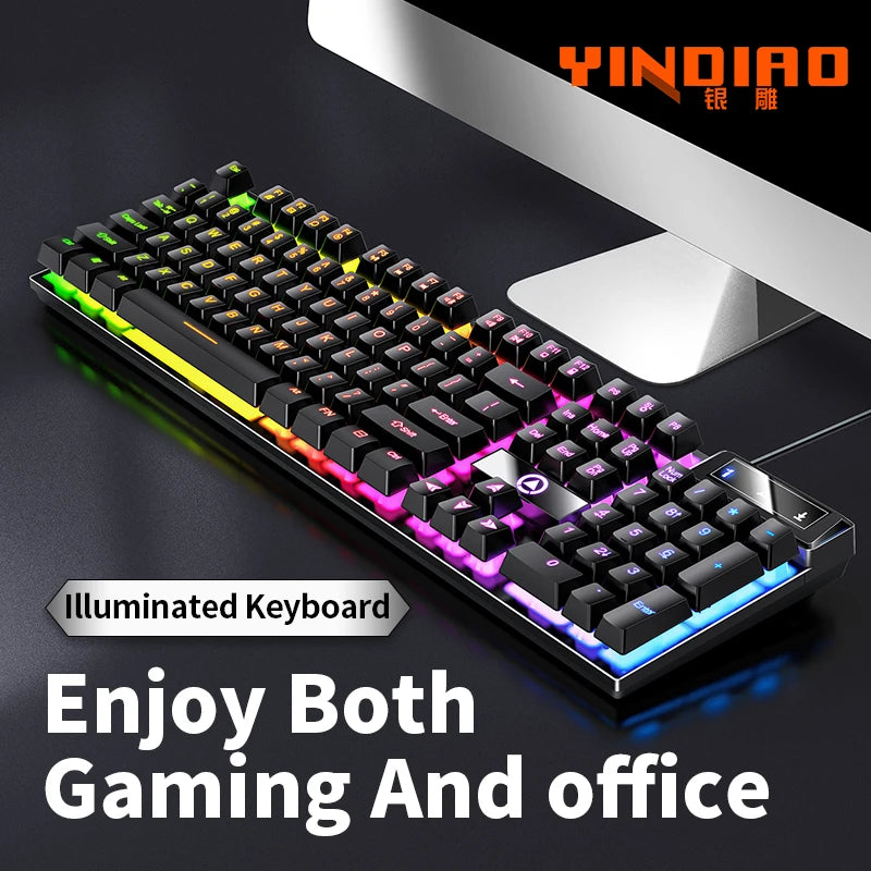 Low Profile Wired Gaming Keyboard with Numpad